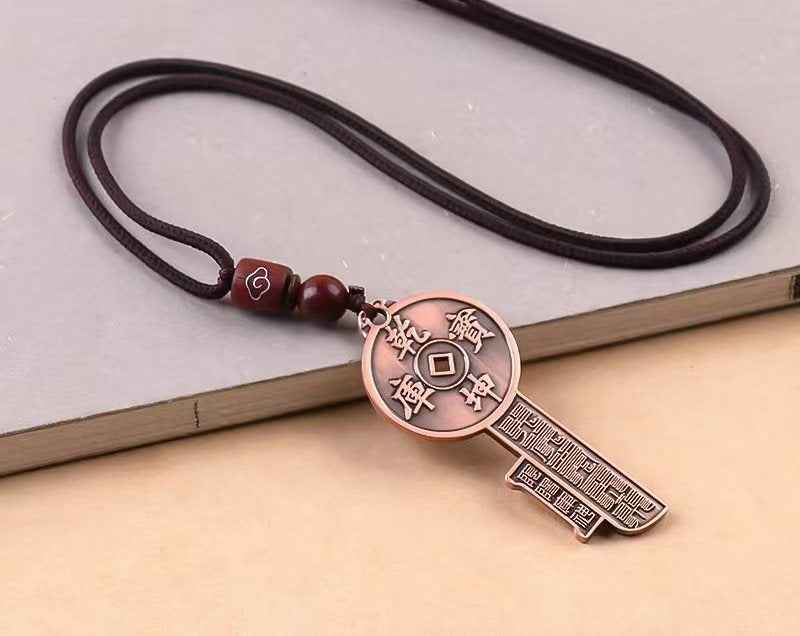 Qiankun Treasure Vault Key Pendant – Unlock Cosmic Prosperity & Mystical Charm